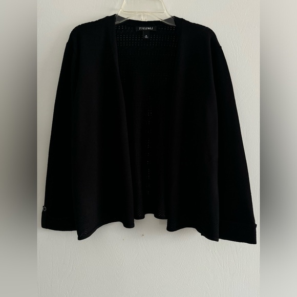 Roz& Ali From Dressbarn cardigan Color Black Size Small for Women - Picture 2 of 8